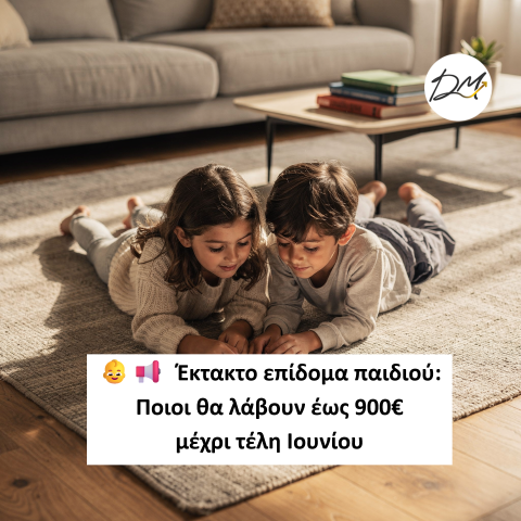 Έκτακτο επίδομα παιδιού: Ποιοι θα λάβουν έως 900€ μέχρι τέλη Ιουνίου
